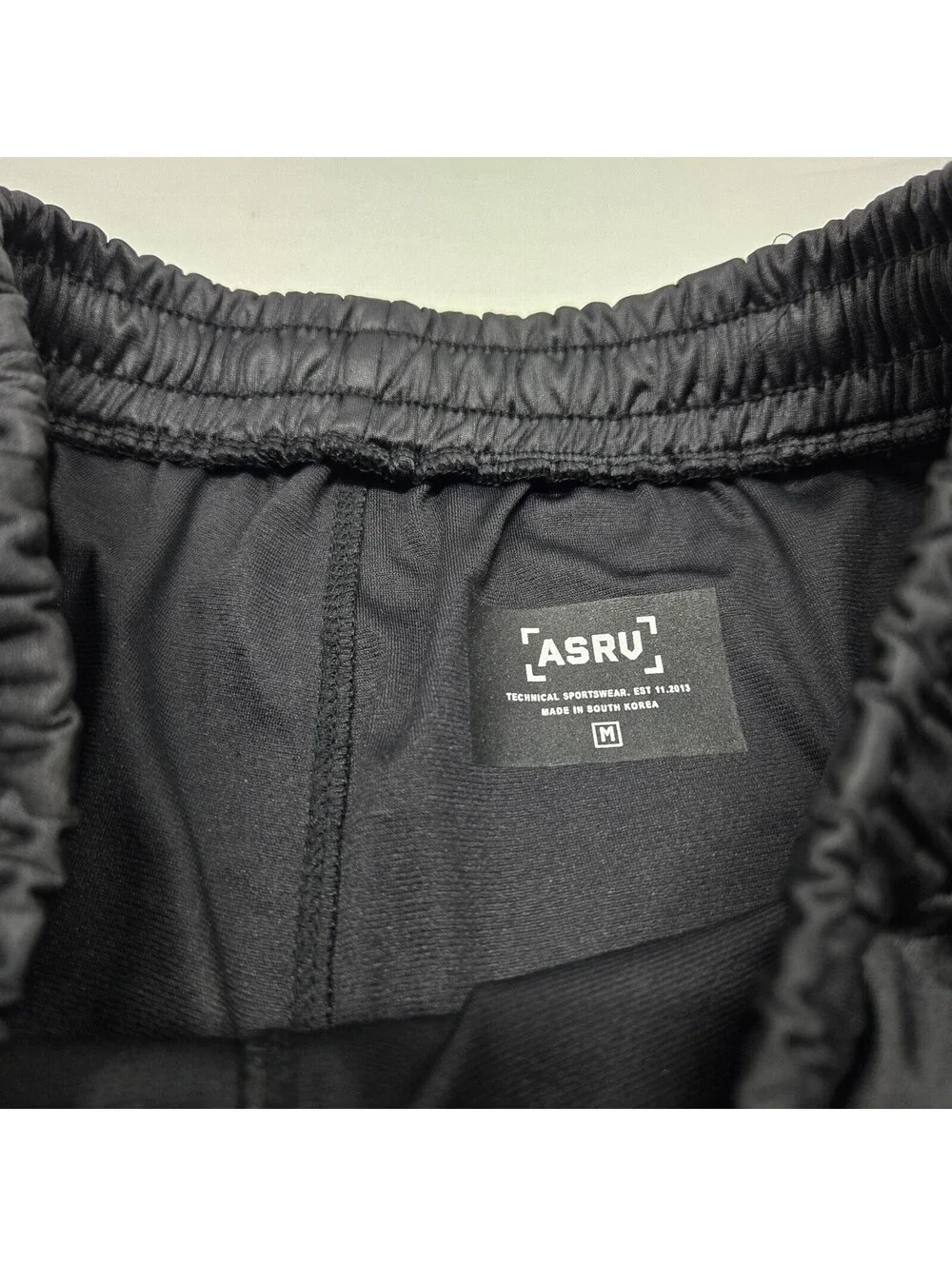 EUC Size M Men's ASVR Cinch Reflective Logo Jogger Pants Black Pockets DSG-0193